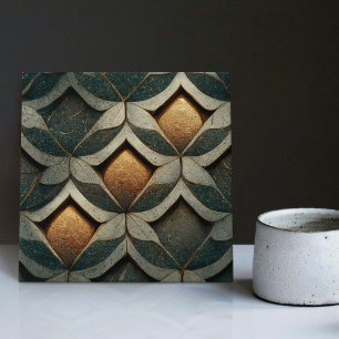 Azulejo Dice con estampado Art Deco Tres Decoración Art No