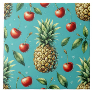 Azulejo Dicha de Piña y Cereza