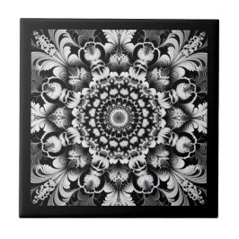 Azulejo Dicha en Blanco y Negro