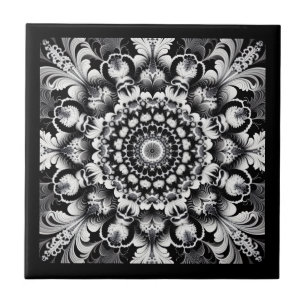 Azulejo Dicha en Blanco y Negro