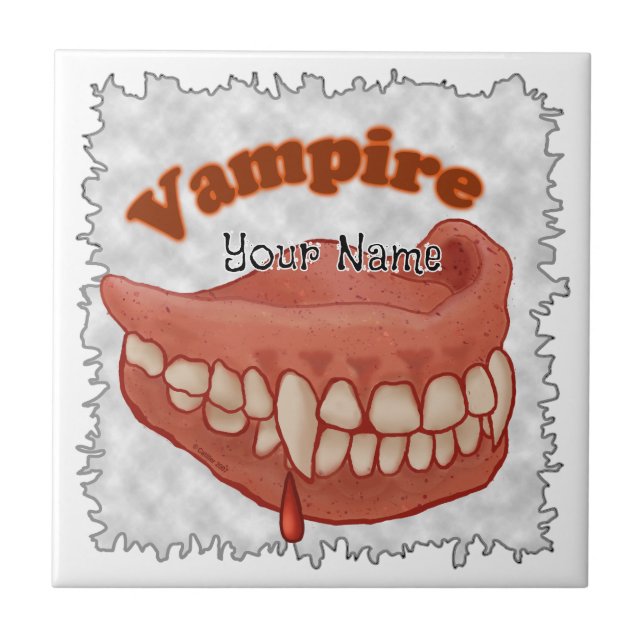 Azulejo Dientes de vampiro viejos (Frente)