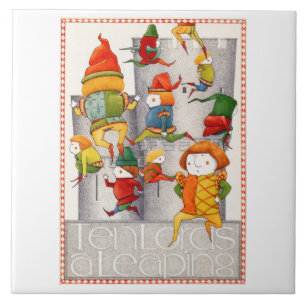 Azulejo DIEZ SEÑORES UN CUELLO DE Cerámica DE 6"