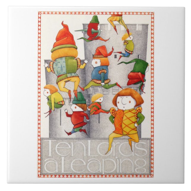 Azulejo DIEZ SEÑORES UN CUELLO DE Cerámica DE 6" (Frente)