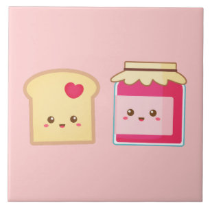Azulejo Difunde el amor con Tostada y Mermelada Monas