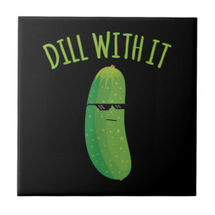Azulejo Dill Divertido con Chiste de Pepino