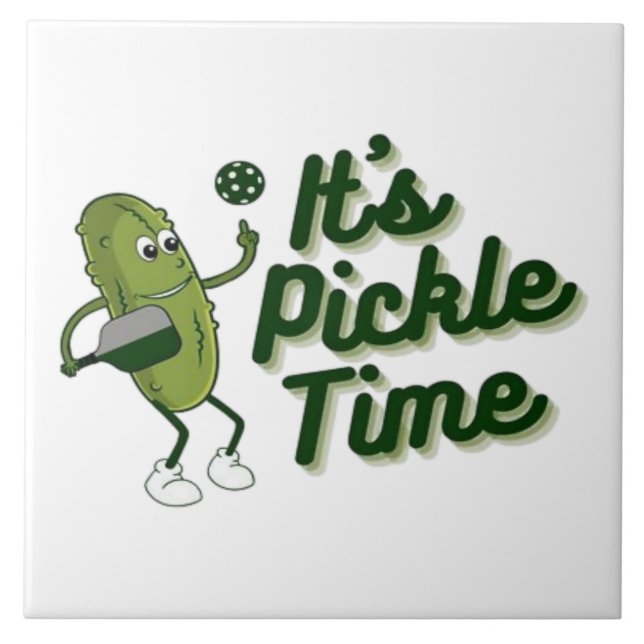 Azulejo Dill funny jugando pickleball  (Frente)