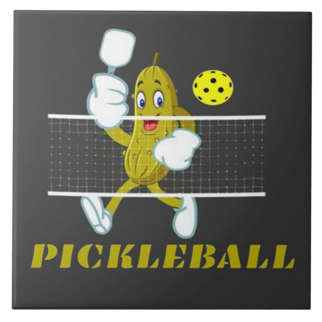 Azulejo Dill funny jugando pickleball  (Frente)