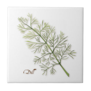Azulejo Dill Herb Ceramic Tile