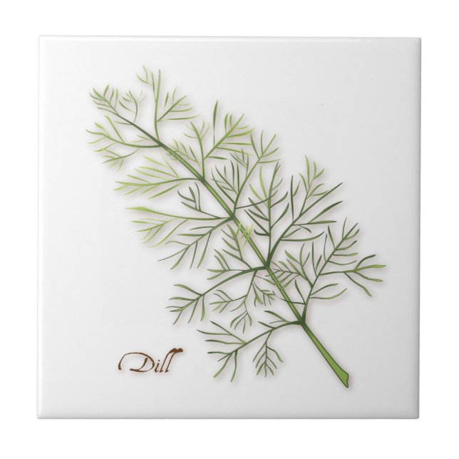 Azulejo Dill Herb Ceramic Tile (Frente)