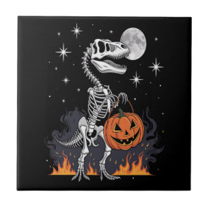 Azulejo Dinosaurio de Halloween Spooky Saurus