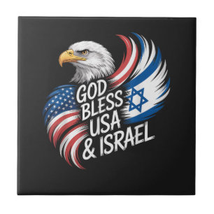 Azulejo Dios bendiga a Israel EEUU