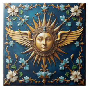 Azulejo Dios del Sol Dorado