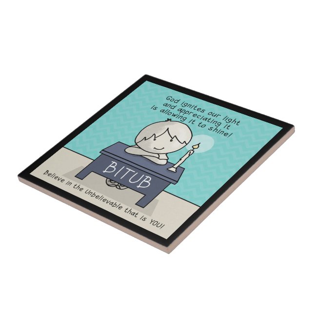 Azulejo Dios enciende nuestra luz (Lado)