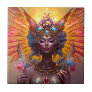 Azulejo Diosa alada Fantasía Arte