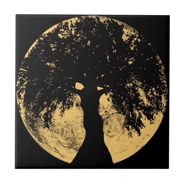 Azulejo Diosa del roble de la luna de Glowees (Frente)