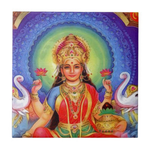 Azulejo Diosa hindú Lakshmi Maa