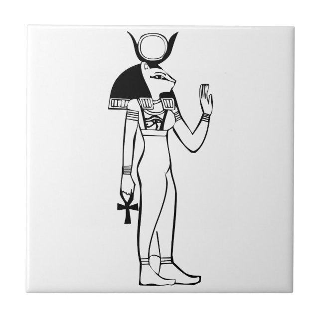 Azulejo Diosa, jeroglífico egipcio (Frente)