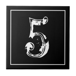 Azulejo Dirección de calle de época y mosaico de número