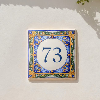Azulejo Dirección personalizada mediterránea mayólica