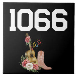 Azulejo Dirección Tile Country & Western Editable Numbers