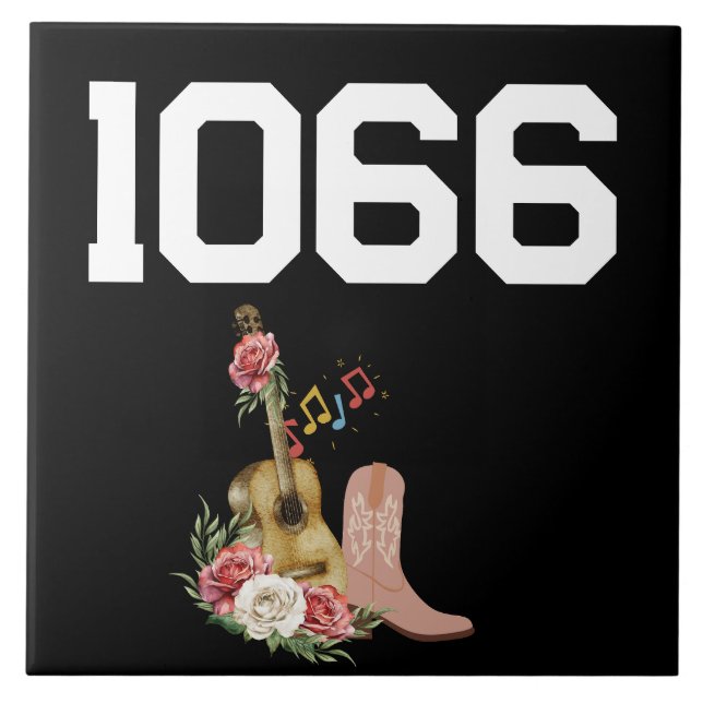 Azulejo Dirección Tile Country & Western Editable Numbers (Frente)