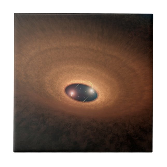 Azulejo Disco De Dusty Material Leftover De Star Formation (Frente)