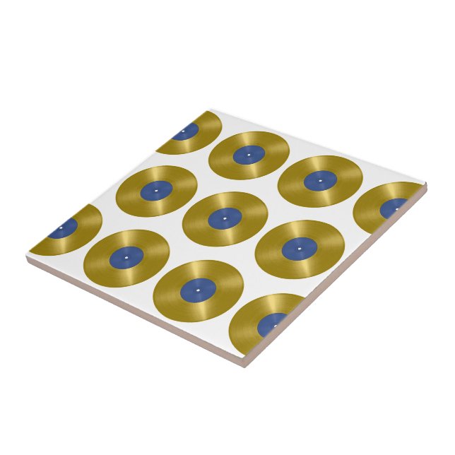 Azulejo Disco de vinilo de oro (Lado)