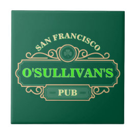 Azulejo Diseña tu propia taberna irlandesa verde Cerveza d