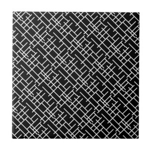 Azulejo Diseño abstracto blanco negro lindo