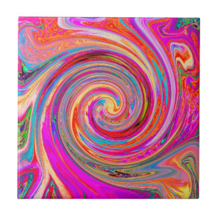 Azulejo Diseño abstracto de barrido arco iris colorido