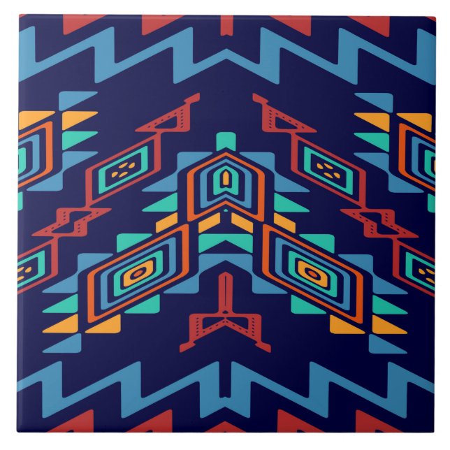 Azulejo Diseño abstracto de formas distorsionadas (Frente)