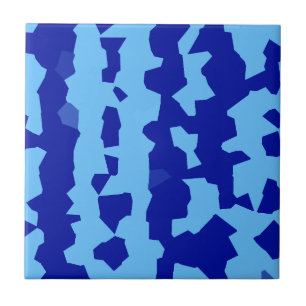 Azulejo Diseño abstracto irregular azul cyan