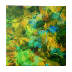Azulejo Diseño abstracto moderno de los Verdes Funky