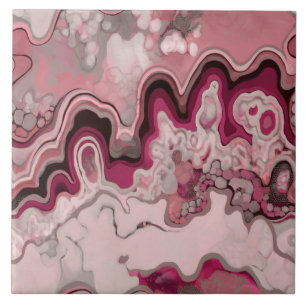 Azulejo Diseño abstracto, pintura moderna, olas, líneas