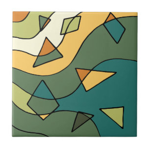 Azulejo diseño abstracto vintage dibujado a mano