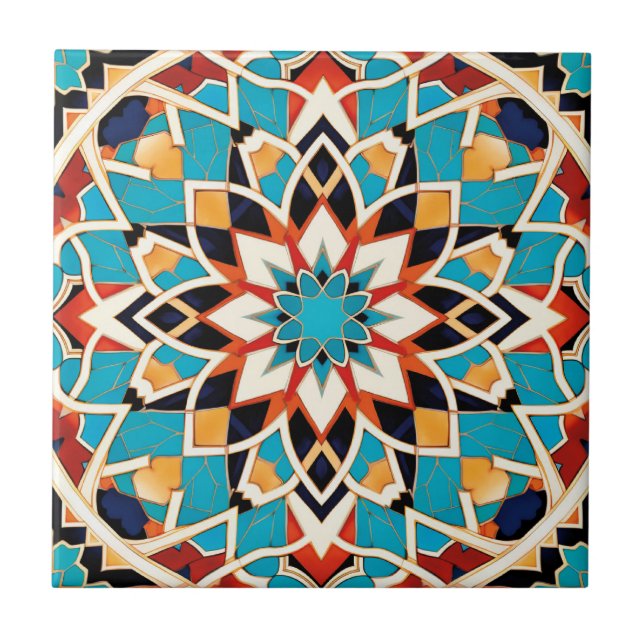 Azulejo Diseño árabe con temática (Frente)