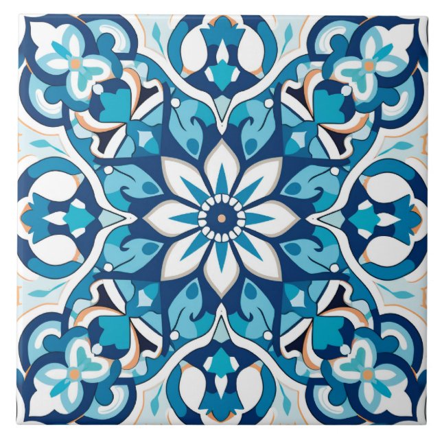 Azulejo Diseño árabe con temática (Frente)