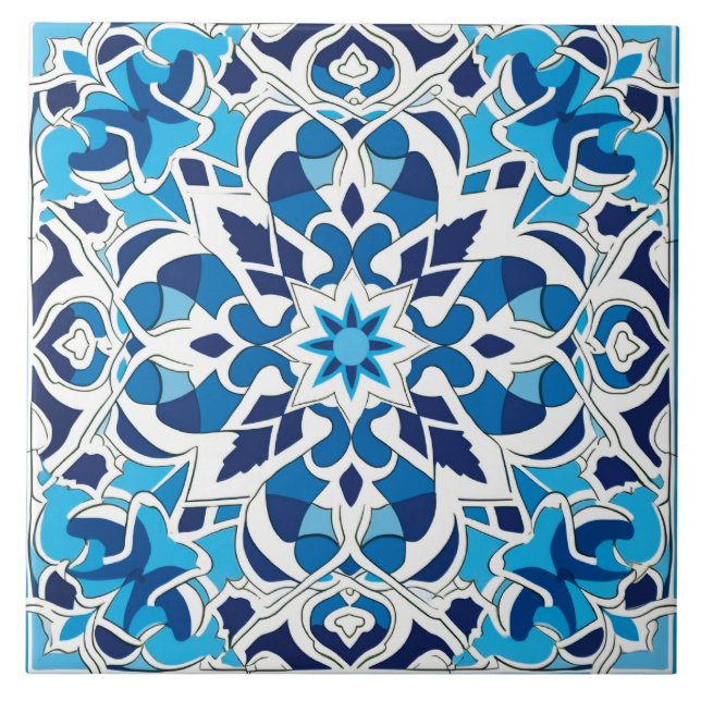 Azulejo Diseño árabe con temática (Frente)