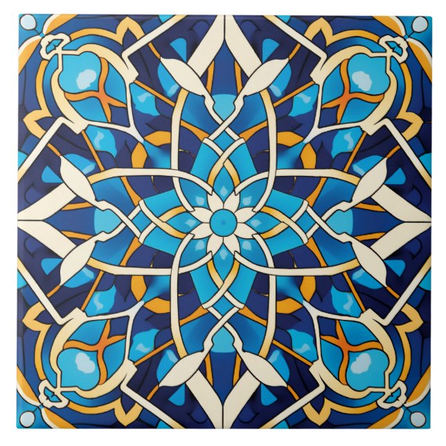 Azulejo Diseño árabe con temática (Frente)