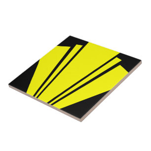 Azulejo Diseño Art Deco Amarillo