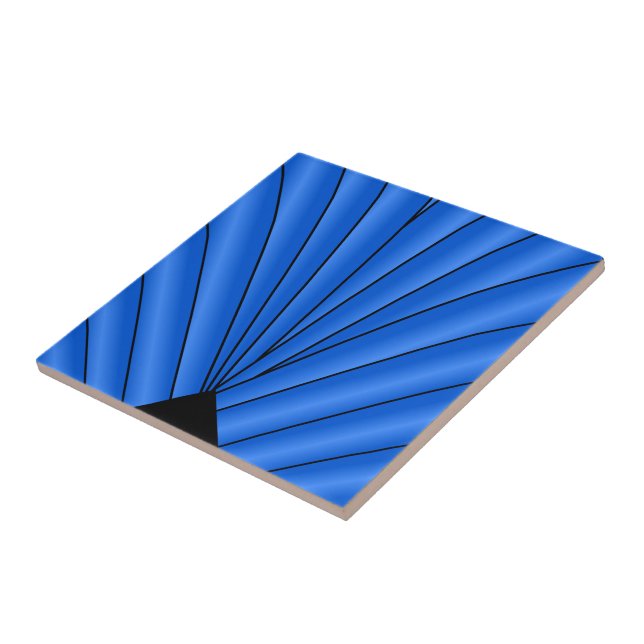 Azulejo Diseño Art Deco Azul (Lado)