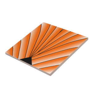 Azulejo Diseño Art Deco naranja