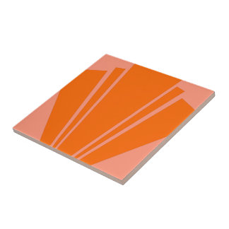 Azulejo Diseño Art Deco naranja