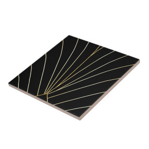 Azulejo Diseño Art Deco Negro