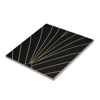 Azulejo Diseño Art Deco Negro