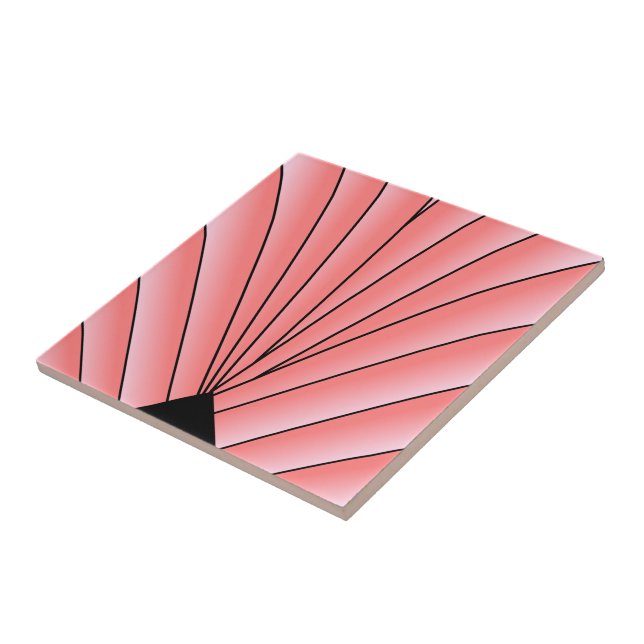 Azulejo Diseño Art Decó Rosa (Lado)