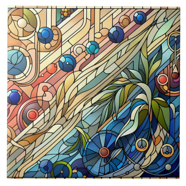 Azulejo Diseño Art Decó Tile Cerámico (Frente)