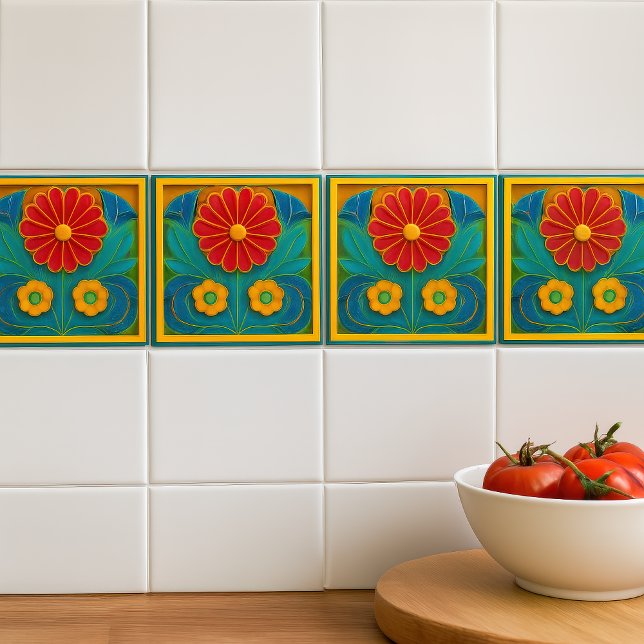 Azulejo Diseño Art Decó Tile Cerámico (Art Deco Tile)