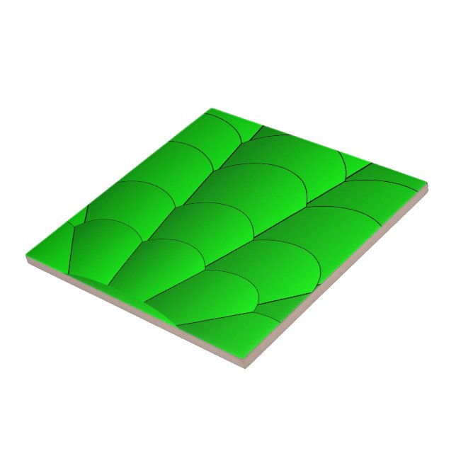 Azulejo Diseño Art Deco Verde (Lado)
