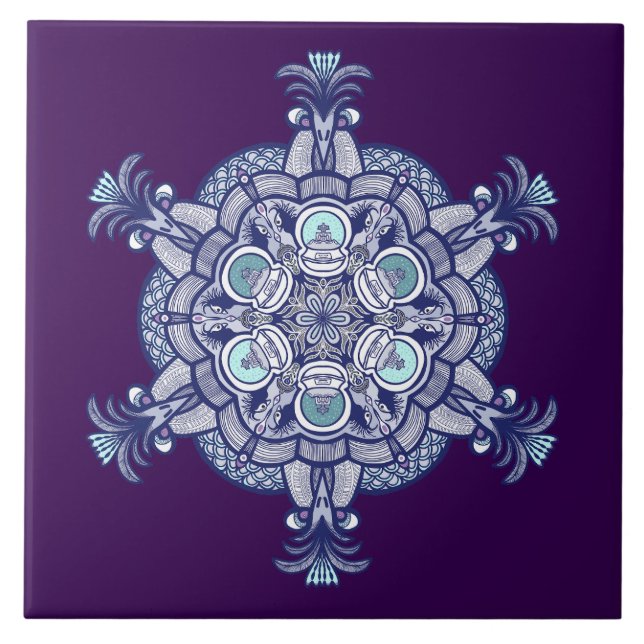 Azulejo Diseño Aves y Globos (Frente)